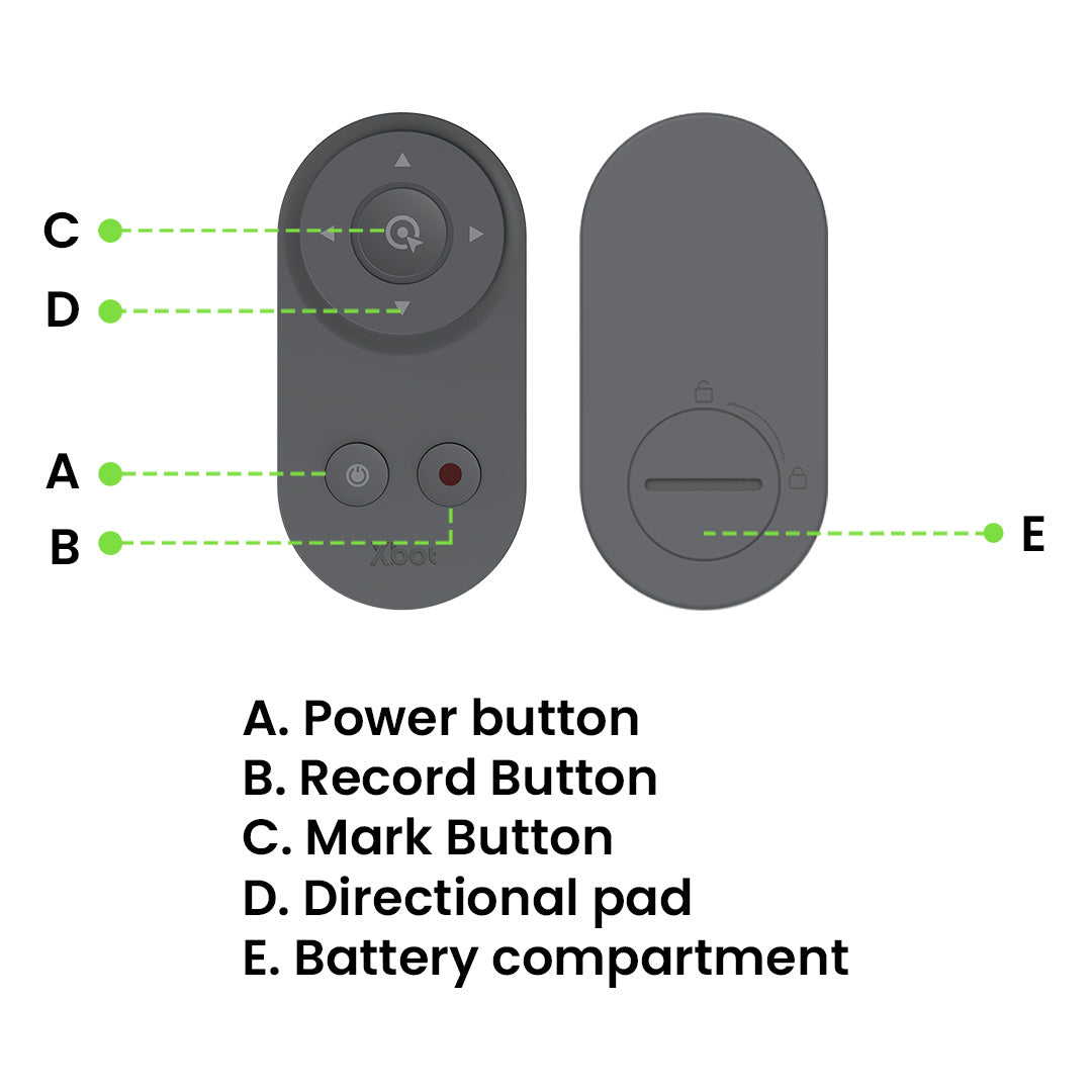 XbotGo BLE Remote Control – 軽量型スポーツ自動追跡カメラシステム